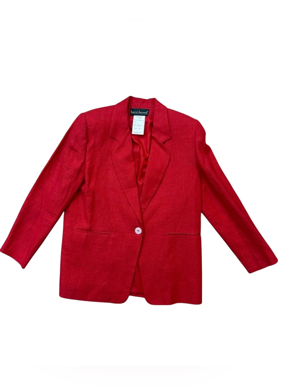 NWT Harve Benard 100% Linen Suit Jacket Blazer